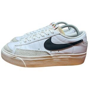 NIKE Blazer Low Platform Women's 10  Shoes White Black Sneakers